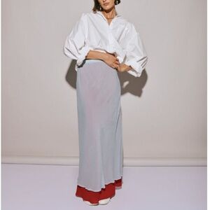 VRG GRL SANNE MAXI SKIRT POWDER BLUE XXS/4